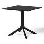 WestinTrends Playa Modern 5-Piece Resin Patio Dining Table Set with Stackable Patio Dining Chairs