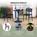 WestinTrends Playa Modern 5-Piece Resin Patio Dining Table Set with Stackable Patio Dining Chairs