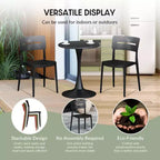 WestinTrends Playa Modern 5-Piece Resin Patio Dining Table Set with Stackable Patio Dining Chairs