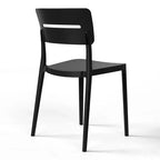WestinTrends Playa Modern 5-Piece Resin Patio Dining Table Set with Stackable Patio Dining Chairs