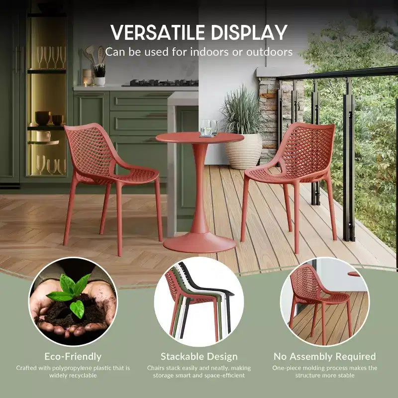 WestinTrends Playa 7-Piece Outdoor Metal Rectangle Patio Dining Table Set With Stackable Resin Patio Dining Chairs