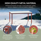WestinTrends Playa 7-Piece Outdoor Patio Dining Table Set With Stackable Patio Chairs