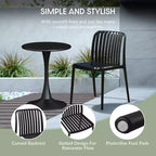 WestinTrends Playa 7-Piece Outdoor Patio Dining Table Set With Stackable Patio Chairs