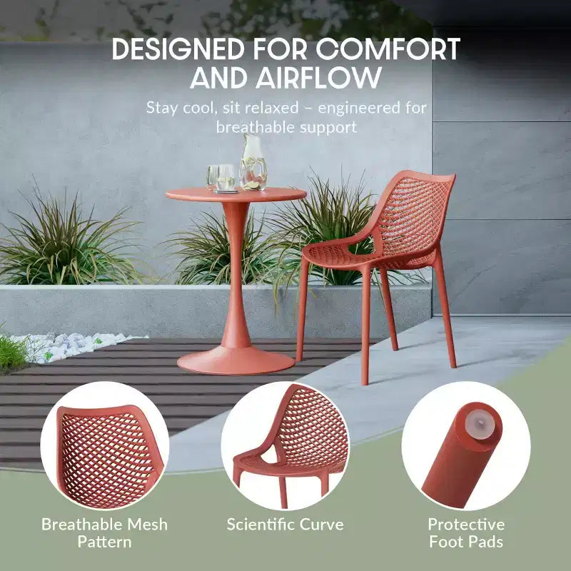 WestinTrends Playa 7-Piece Outdoor Metal Patio Dining Table Set With Stackable Patio Chairs