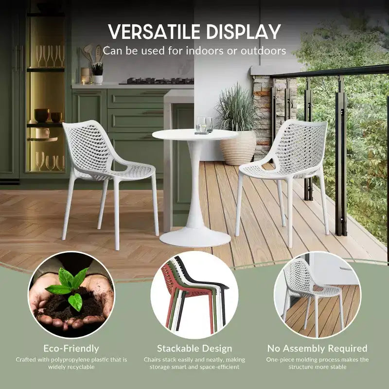 WestinTrends Playa 7-Piece Outdoor Metal Patio Dining Table Set With Stackable Patio Chairs