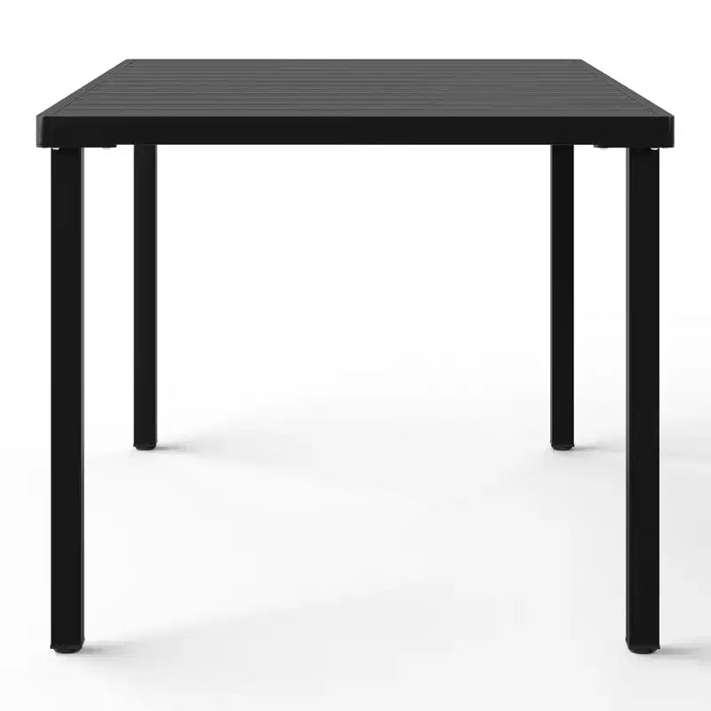 WestinTrends Playa 7-Piece Outdoor Metal Patio Dining Table Set With Stackable Patio Chairs