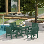 WestinTrends Malibu 5-Piece HDPE Outdoor Patio Chair and Round Table Dining Set