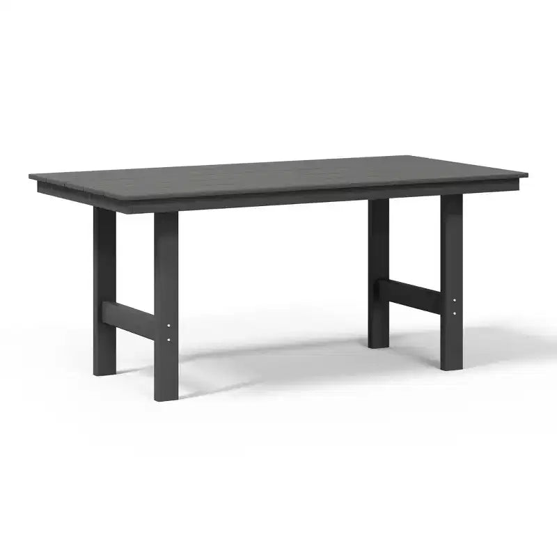 WestinTrends Ashore 6-Piece Outdoor HDPE Patio Dining Table Set with Bench