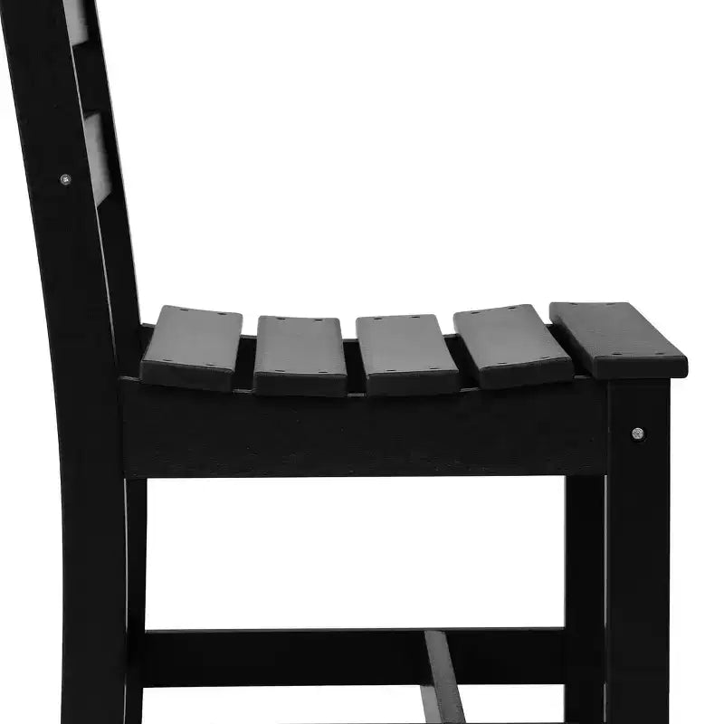 WestinTrends Ashore 7-Piece HDPE Outdoor Rectangular Patio Dining Table Set with Side Chairs