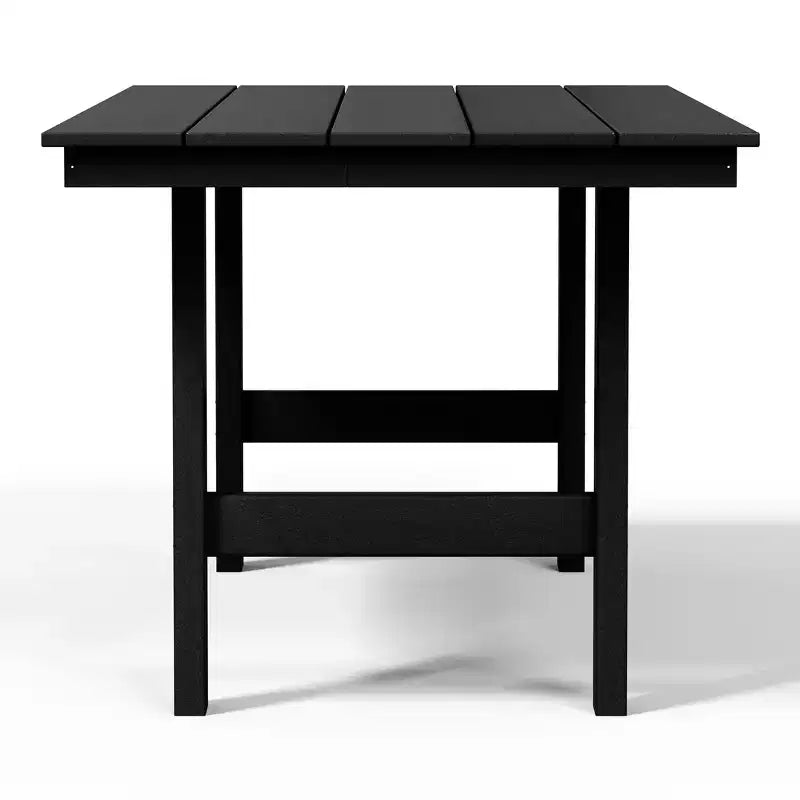 WestinTrends Ashore 7-Piece HDPE Outdoor Rectangular Patio Dining Table Set with Side Chairs