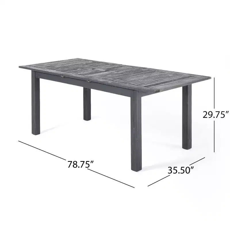 Christopher Knight Home Elmar Outdoor Acacia Wood and Wicker 7 Piece Expandable Dining Set