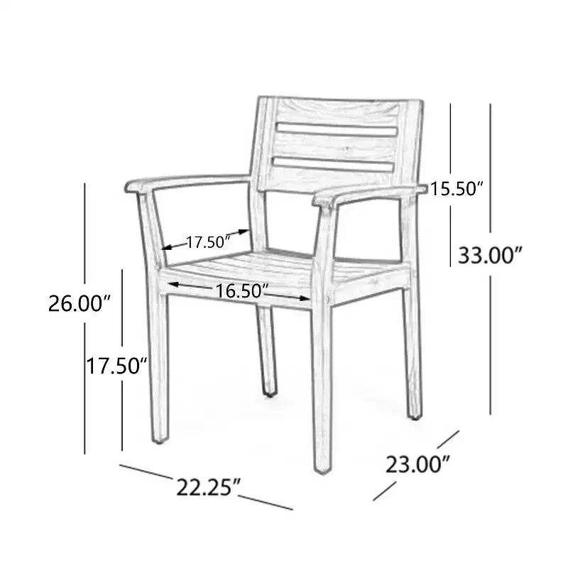 Christopher Knight Home Balfour 9 Piece Outdoor Rustic Acacia Wood Dining Set