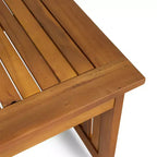 GDFStudio Ivan 6 Piece Outdoor Acacia Wood Chat Set with Slatted Coffee Table and Cushions