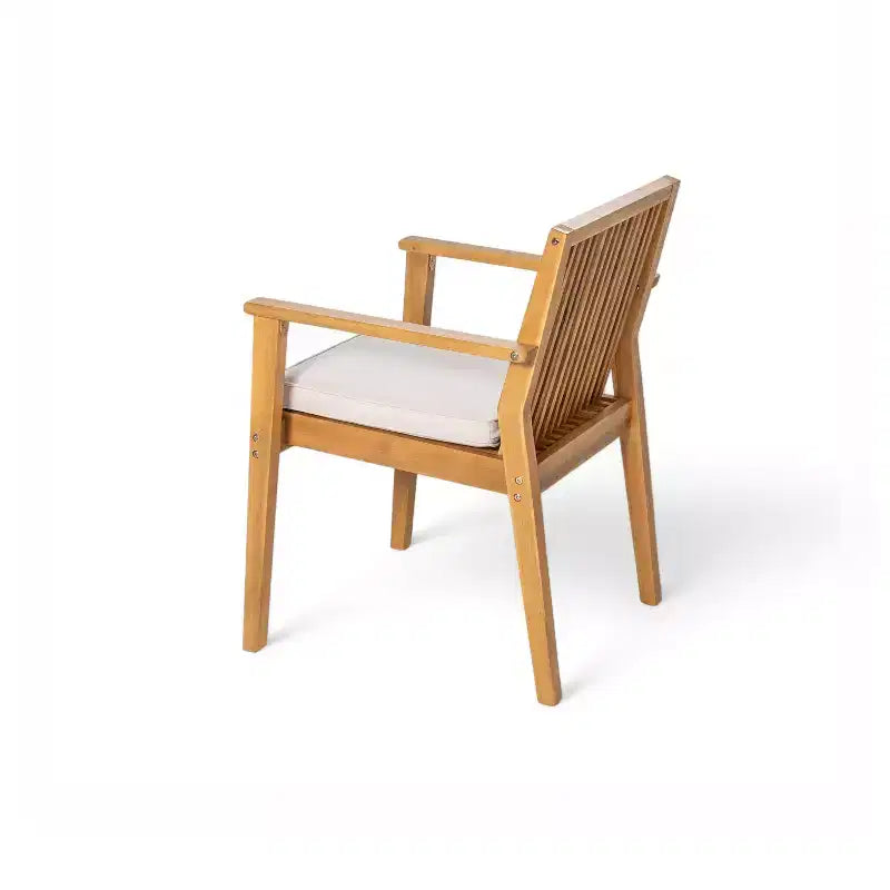 Christopher Knight Home Ahri Ensemble de salle à manger d'extérieur 7 pièces en bois d'acacia de style champêtre avec coussins