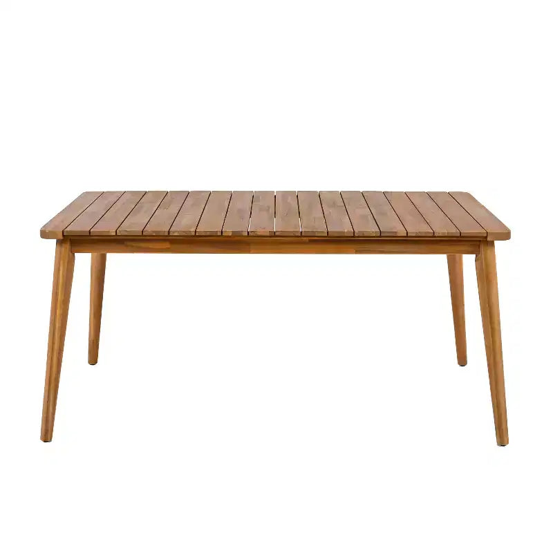 Christopher Knight Home Ahri Ensemble de salle à manger d'extérieur 7 pièces en bois d'acacia de style champêtre avec coussins
