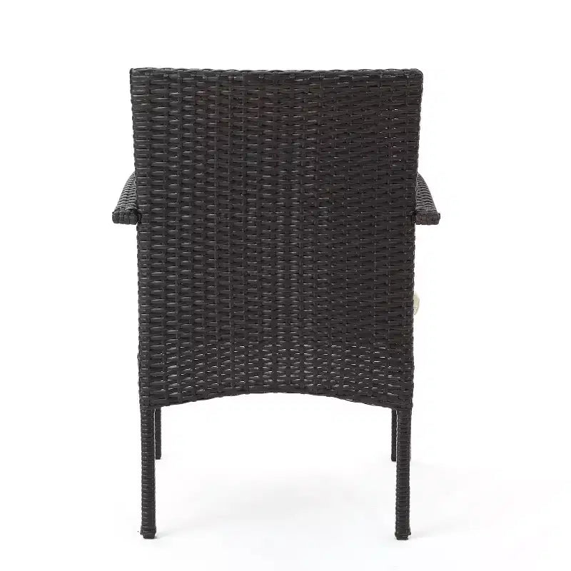 GDFStudio Hubery 9 Piece Outdoor Wicker Patio Dining Set with 64 Square Rattan Table and Cushions