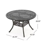 Christopher Knight Home Windley Outdoor Aluminum 5 Piece Expandable Dining Set