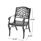 Christopher Knight Home Windley Outdoor Aluminum 5 Piece Expandable Dining Set