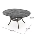 Christopher Knight Home Windley Outdoor Aluminum 5 Piece Expandable Dining Set