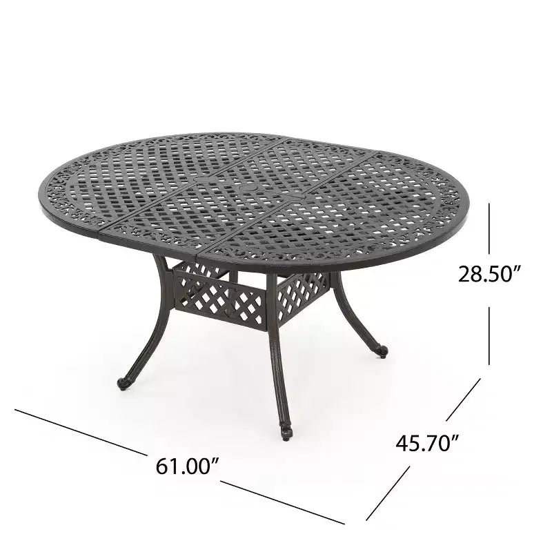 Christopher Knight Home Windley Outdoor Aluminum 5 Piece Expandable Dining Set