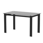 MAYEERTY 7-piece Dining Set - Rectangular Wood Table & 6 Upholstered Chairs for Family Gatherings