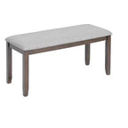 MAYEERTY 7-piece Dining Set - Rectangular Wood Table & 6 Upholstered Chairs for Family Gatherings