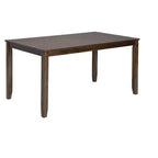 MAYEERTY 7-piece Dining Set - Rectangular Wood Table & 6 Upholstered Chairs for Family Gatherings