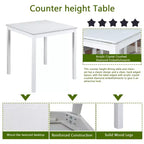 MAYEERTY 7-piece Dining Set - Rectangular Wood Table & 6 Upholstered Chairs for Family Gatherings