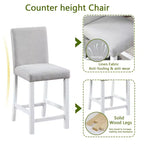 MAYEERTY 7-piece Dining Set - Rectangular Wood Table & 6 Upholstered Chairs for Family Gatherings