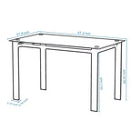 MAYEERTY 7-piece Dining Set - Rectangular Wood Table & 6 Upholstered Chairs for Family Gatherings
