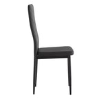 MAYEERTY 7-piece Dining Set - Rectangular Wood Table & 6 Upholstered Chairs for Family Gatherings