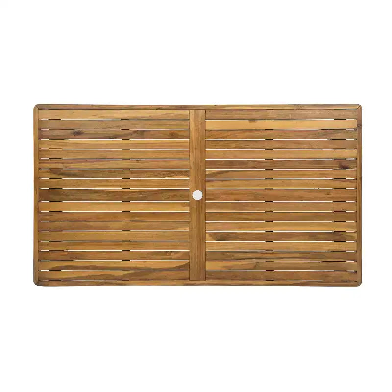 Ensemble de salle à manger d'extérieur rustique en bois d'acacia 7 pièces Christopher Knight Home Kennen avec coussins