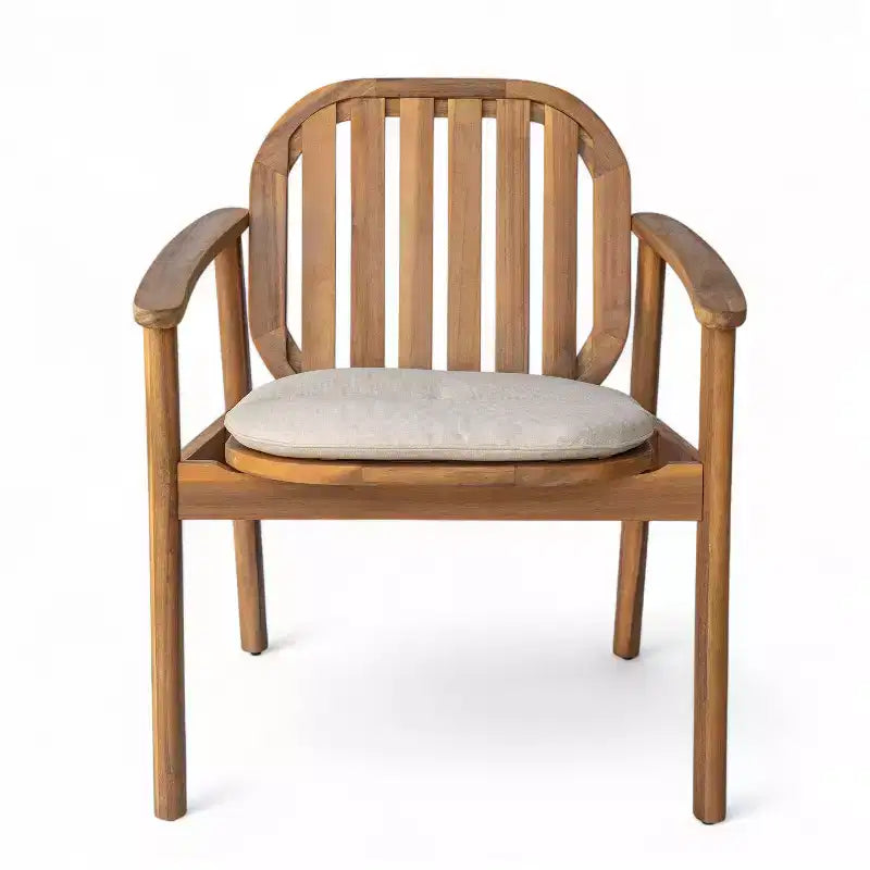 Ensemble de salle à manger d'extérieur rustique en bois d'acacia 7 pièces Christopher Knight Home Kennen avec coussins
