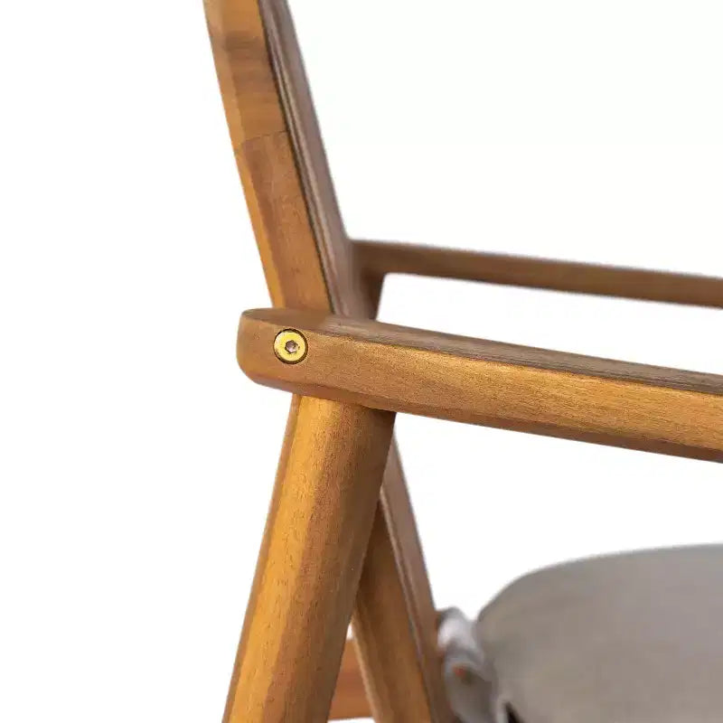 Ensemble de salle à manger d'extérieur rustique en bois d'acacia 7 pièces Christopher Knight Home Kennen avec coussins