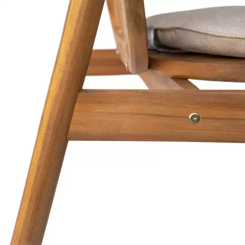 Ensemble de salle à manger d'extérieur rustique en bois d'acacia 7 pièces Christopher Knight Home Kennen avec coussins