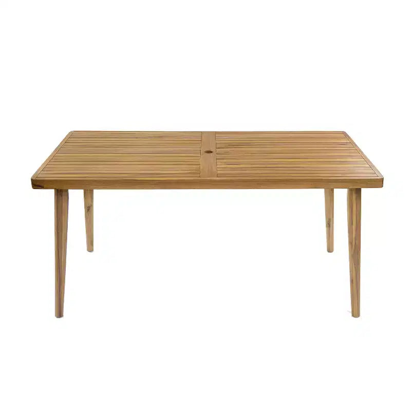 Ensemble de salle à manger d'extérieur rustique en bois d'acacia 7 pièces Christopher Knight Home Kennen avec coussins
