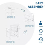 Hyleory Recycled HDPE 4pc Patio Dining Set - Rectangular Table & Umbrella Hole,Patio Dining Bench,2 Patio Armchairs