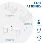 Hyleory Recycled HDPE 4pc Patio Dining Set - Rectangular Table & Umbrella Hole,Patio Dining Bench,2 Patio Armchairs