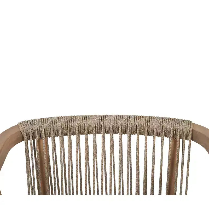 Christopher Knight Home Olcott 5 Piece Outdoor Acacia Wood Dining Set with Expandable Table and Woven Rope Armchairs
