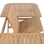 Christopher Knight Home Olcott 7 Piece Outdoor Acacia Wood Dining Set with Expandable Table and Rope Woven Armchairs