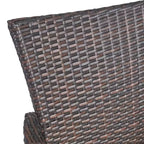 GDFStudio Carysfort Outdoor Wicker 5 Piece Dining Set with Water-Resistant Cushion