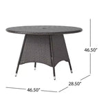 GDFStudio Carysfort Outdoor Wicker 5 Piece Dining Set with Water-Resistant Cushion