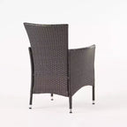 GDFStudio Carysfort Outdoor Wicker 5 Piece Dining Set with Water-Resistant Cushion