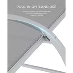 Patio Chaise Lounge Set of 3, Outdoor Pool/Beach Sunbathing Lawn Lounger with Arm & Side Table, for Poolside, Backyard