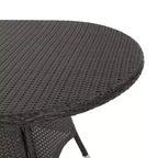 GDFStudio Slate 7 Piece Outdoor Wicker Dining Set with Stacking Chairs