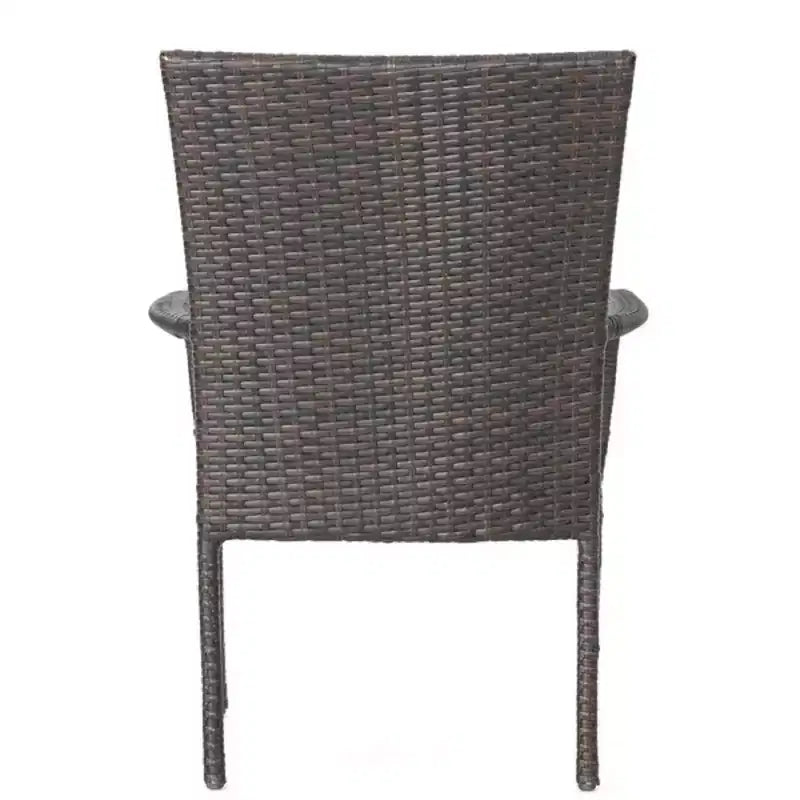 Christopher Knight Home Kama 9 Piece Outdoor Wicker Patio Dining Set with 64 Square Table and Stackable Chairs