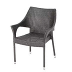 GDFStudio Ronnie Outdoor Wicker and Iron 5 Piece Dining Set