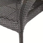 GDFStudio Ronnie Outdoor Wicker and Iron 5 Piece Dining Set