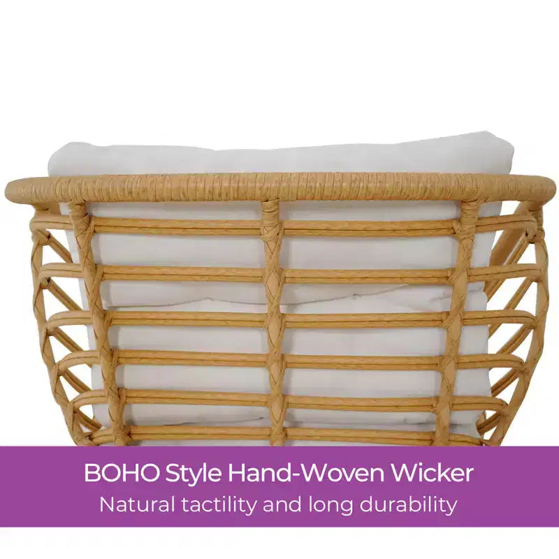 GRANDPATIO Outdoor 5-piece Wicker Patio Set With Loveseat