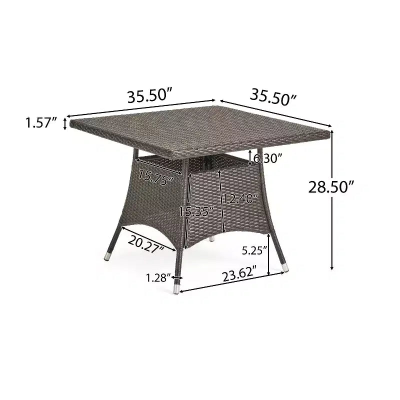 Christopher Knight Home Campbell Outdoor Wicker 5 Piece Dining Set with Cushion